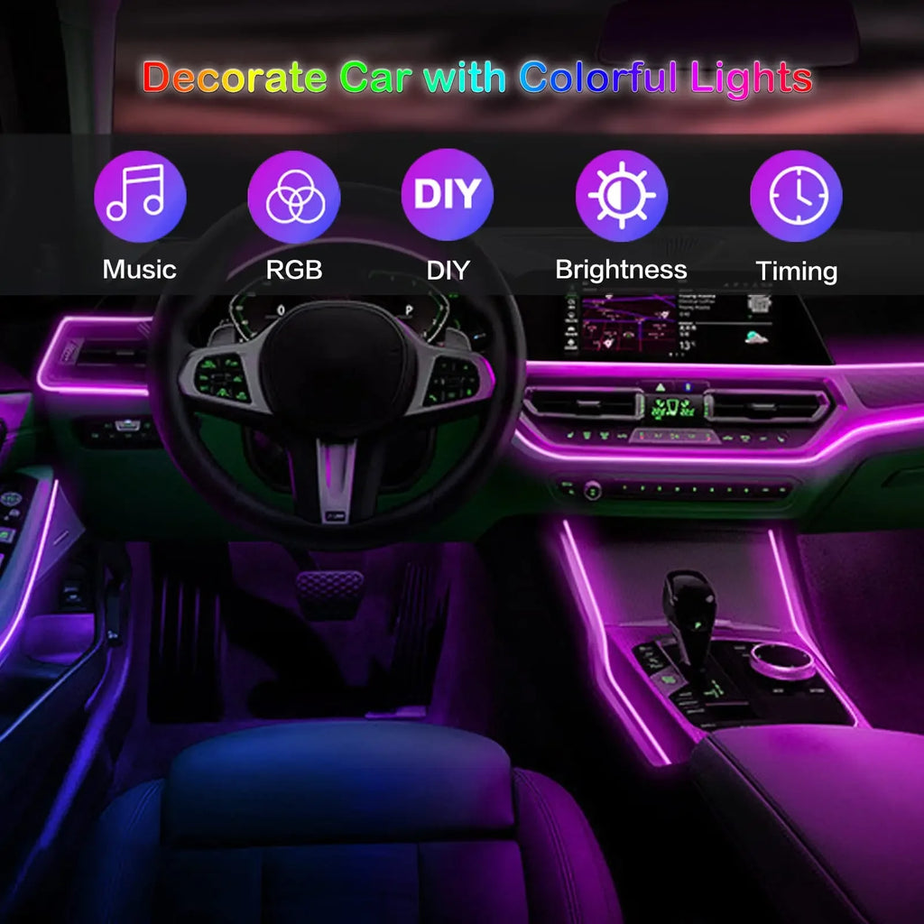 Leds voiture fibre optique