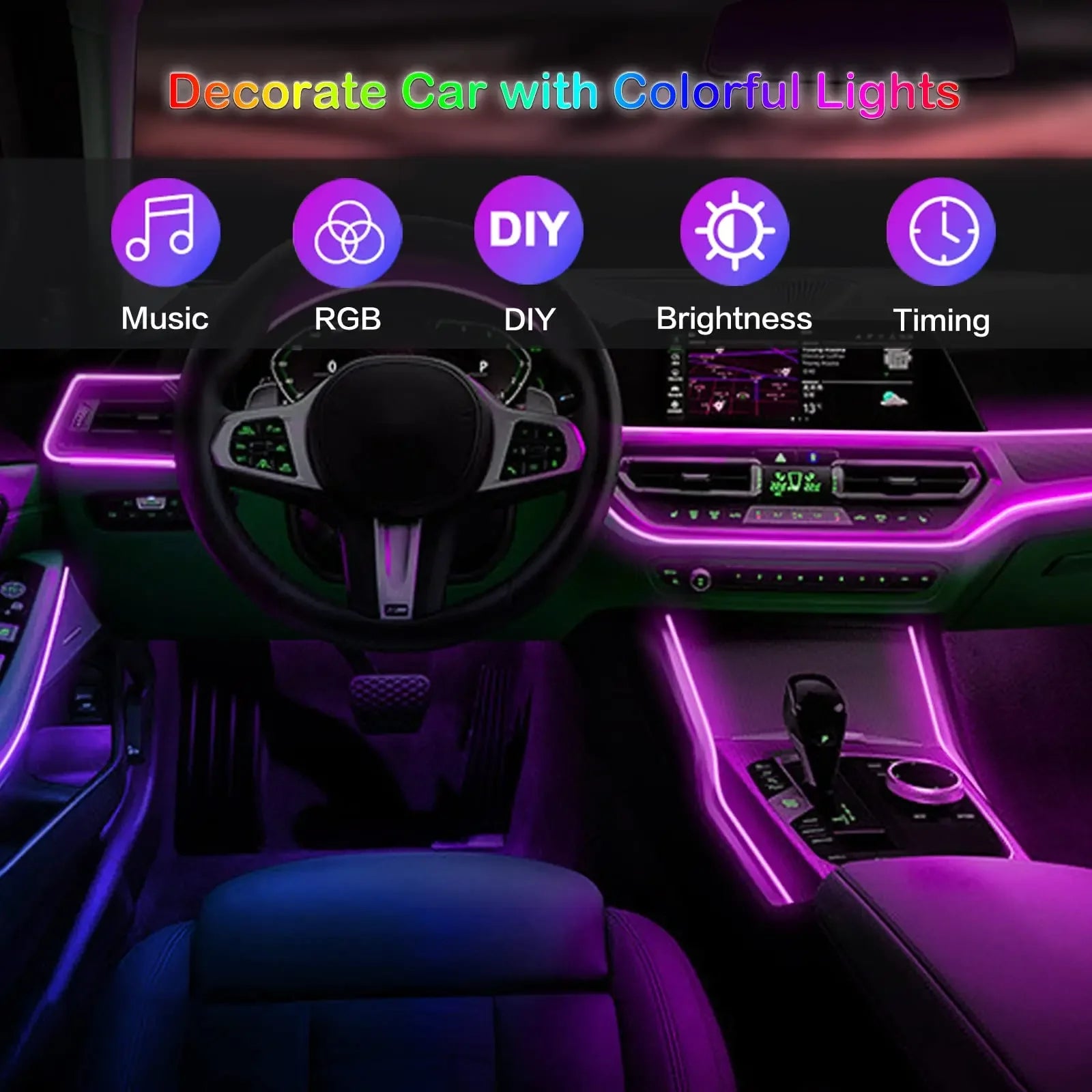 Leds voiture fibre optique