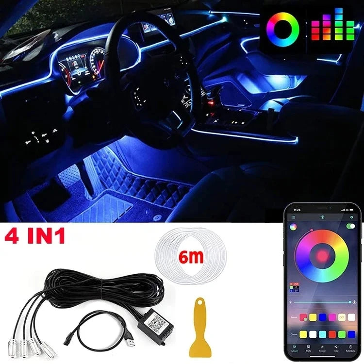 Leds voiture fibre optique