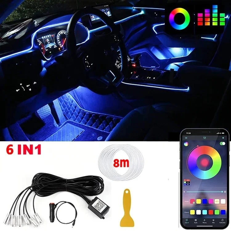 Leds voiture fibre optique