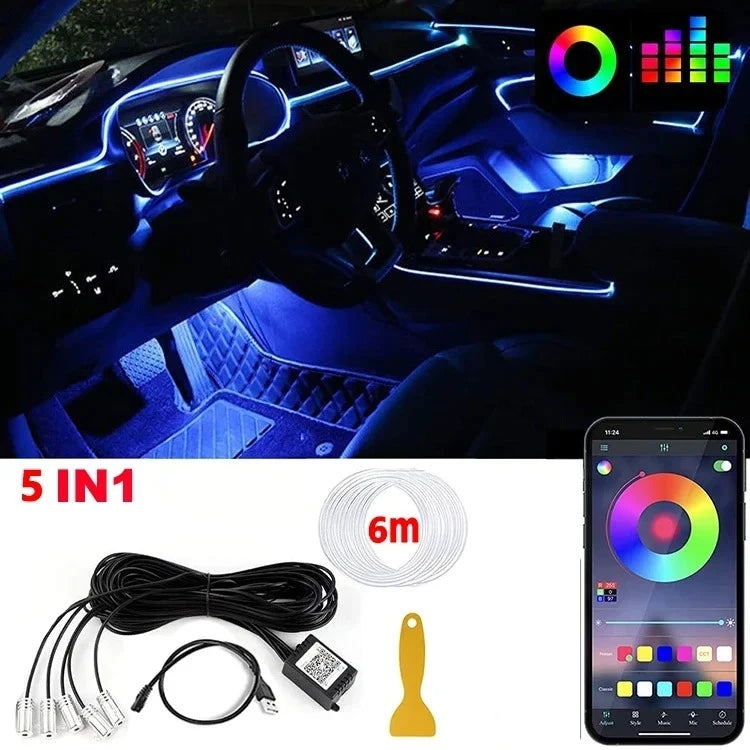 Leds voiture fibre optique
