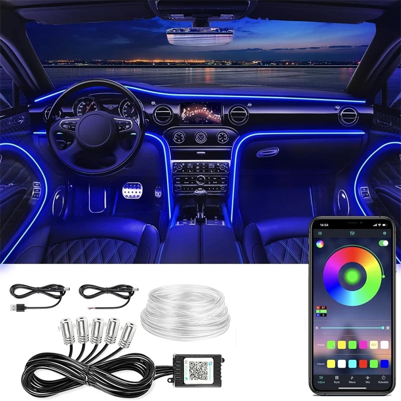 Leds voiture fibre optique